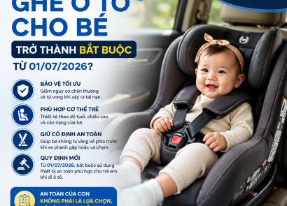 Vì Sao Ghế Ô Tô Cho Bé Trở Thành Bắt Buộc Từ 01/07/2026?